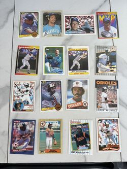 George Brett Eddie Murray MLB HOF Hall Of Fame Baseball Card Lot Of 16 80’s 