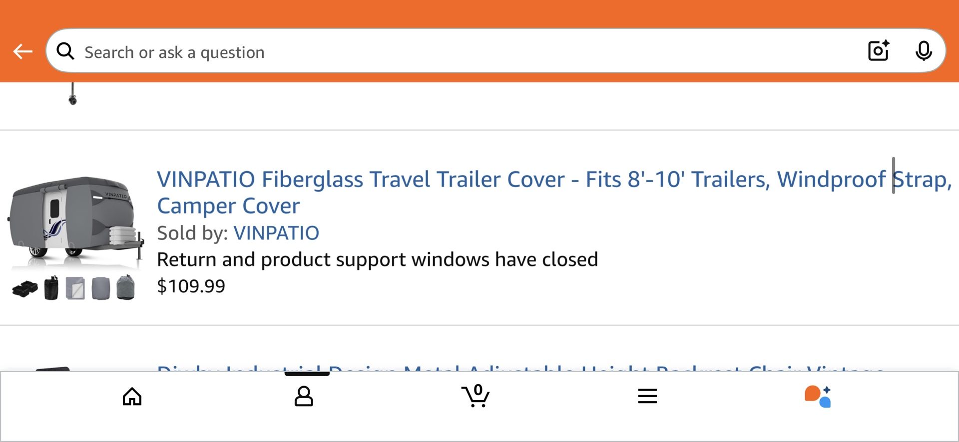 Camper Or Trailer Cover 