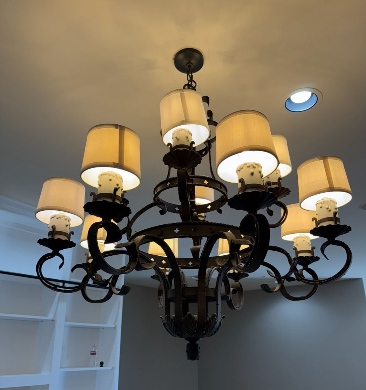 Large Iron Chandelier 