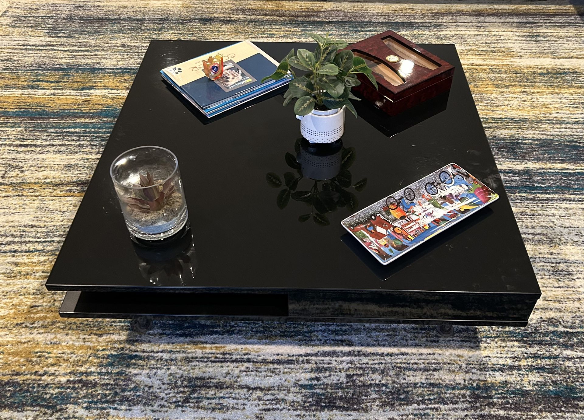 Square Black Coffee Table