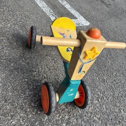 Wooden toddler bike