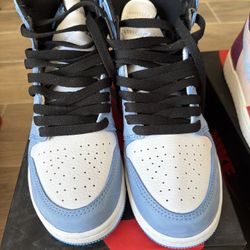 Nike Air Jordan 1 University Blue GS Size 6Y Women 7.5 Used with Box