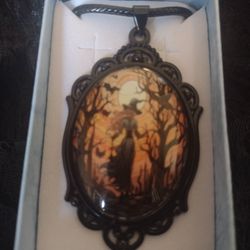 Beautiful Gothic Witch Cameo Pendant