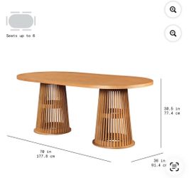 warm honey dining table