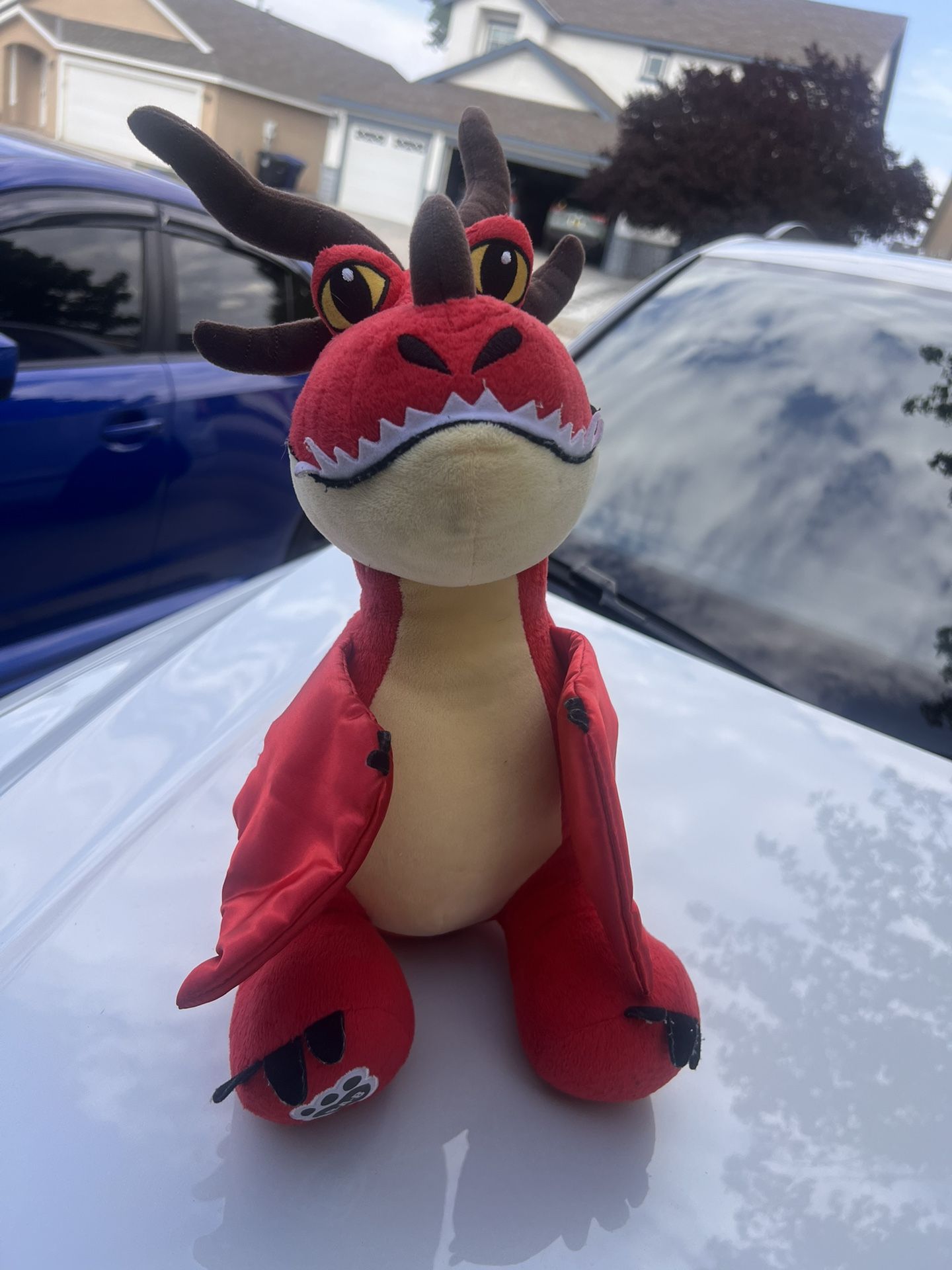 Build A Bear Hookfang How To Train Your Dragon Retired 16" Red Plush