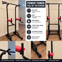 Pull-Up/Dip Station – Adjustable Height, Like New