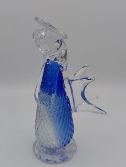 Beautiful Vintage 9" Murano Style Art Glass Angel