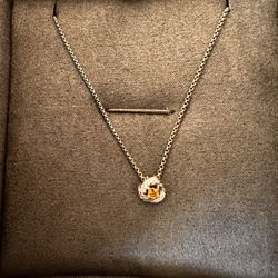 David Yurman Infinity Necklace with Citrine Stone