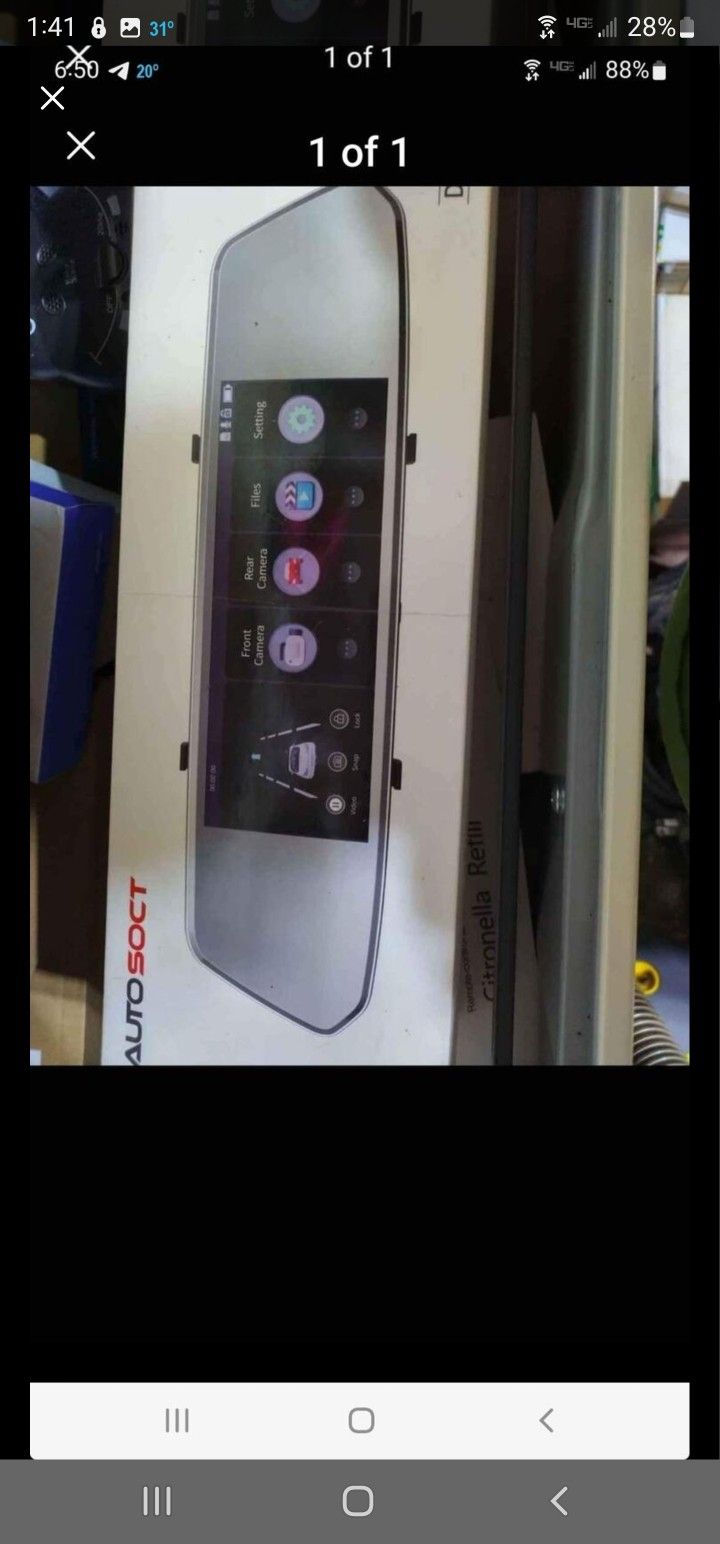 Car Mirror With Back Up And Front Camera