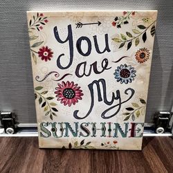 Canvas print You Are My Sunshine. Girls Decor