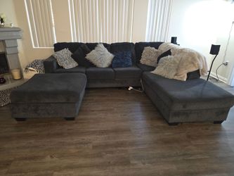 Sectional with Chaise  and Ottoman