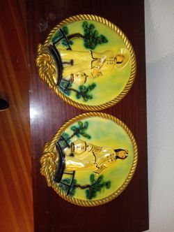 Two Asian Ceramic Wall Plates