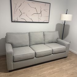 Pottery Barn Buchanan Square Arm Upholstered Queen Sleeper Sofa, Polyester Wrapped Cushions, Pertormance