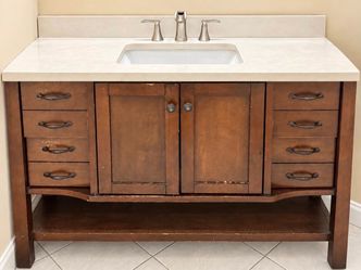 Bathroom Vanity with Sink and Faucet