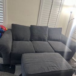 Sofa + Matching Love Seat + Ottoman $200