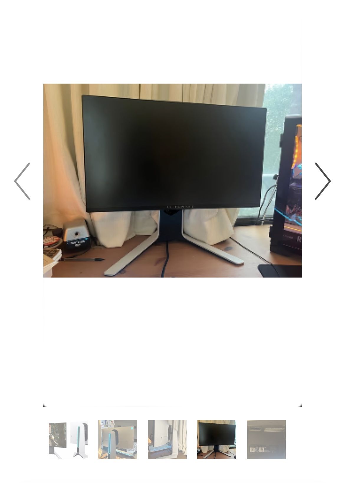 Alienware 25” Gaming Monitor Lunar White Edition for Sale in Boulder ...