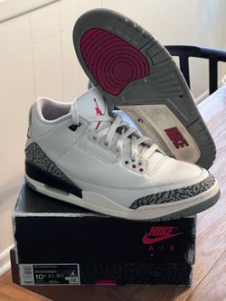 Jordan 3 “White Cement Reimagined” Sz 10.5 Used