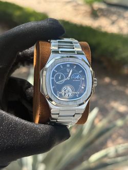 LIGE Automatic Watch with Tourbillon Moon Phase