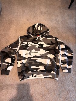Supreme Satin Appliqué Snow Camo Sweatsuit Size S