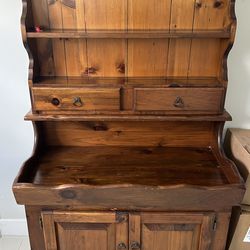 vintage kitchen cabinet and hutch