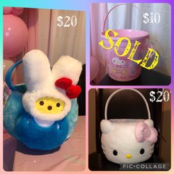 Hello Kitty Plush Easter Baskets