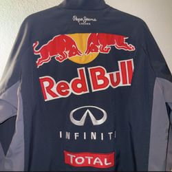    Red Bull Formula 1 Racing Zip Up Biker Motorcycle Zip Up Jacket Pepe Jeans London Pirelli Big Logo 