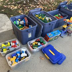 Six Large Boxes Of Fisher Price GeoTrax Toys For Kids