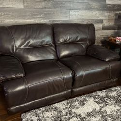 Couch- Leather Love Seat 