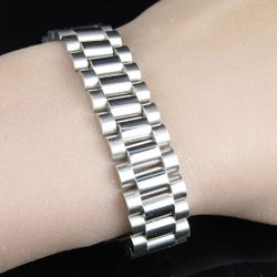 Stainless Steel Presidential Solid Design Bracelet  Best Offer - Free Shipping