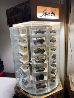 vintage ROTARY DISPLAY CASE CARS ARE NOT INCLUIDE