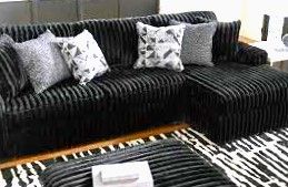 Corduroy Sectional Sofa Set