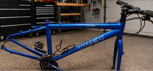Trek 7.3 FX Aluminum Hybrid Bike Frame/Fork Set Blue 700c Flat Bar Project