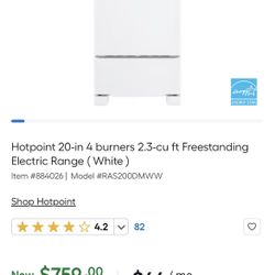 Hotpoint 20-in 4 burners Electric Stove 