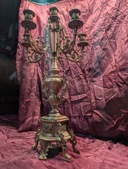 Beautiful Solid Brass Ornate Candelarba