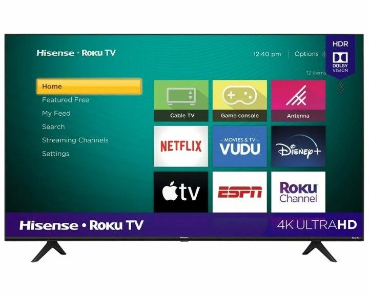 Hisense 58" in 4K LED Smart TV Roku Dolby Vision HDR