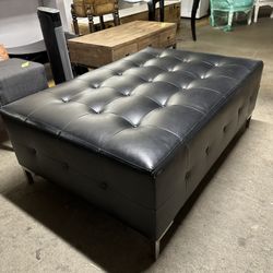 Black Large Ottoman