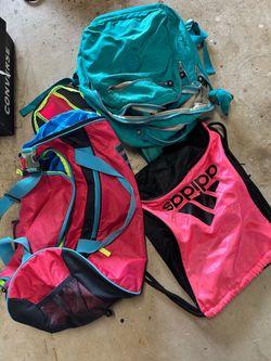 Lot of 3 Bags – Kipling, Adidas, Sport Backpack
