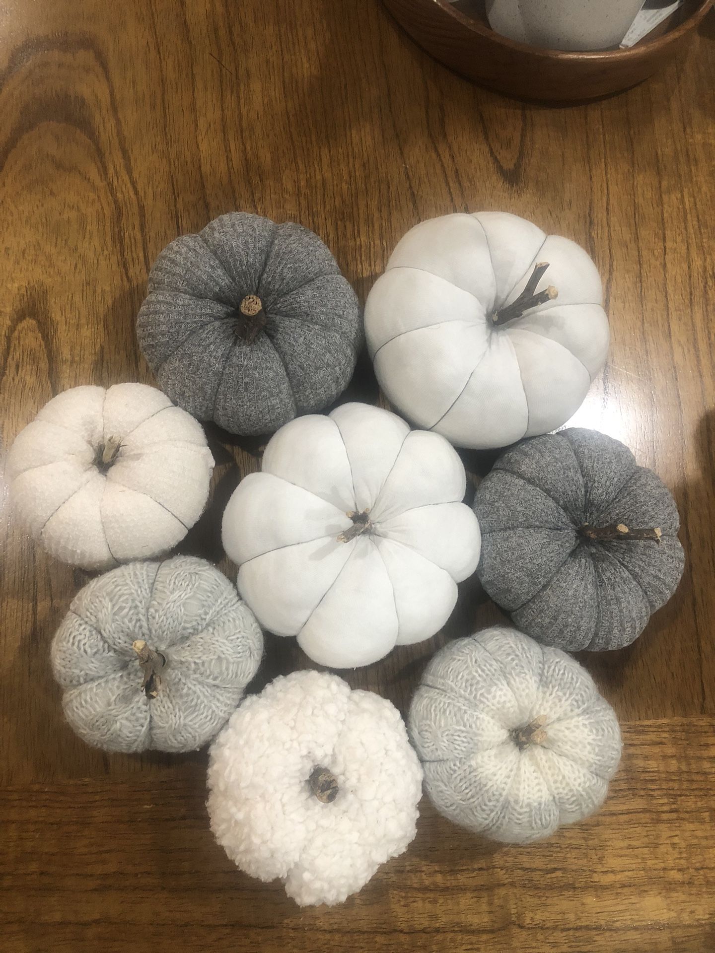 Set of 8 Cute Handmade Pumpkins