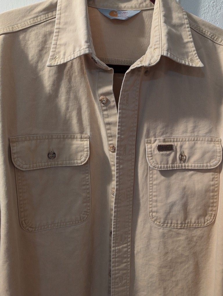 Tru Vintage Carhartt XL USA Work Western Shirt