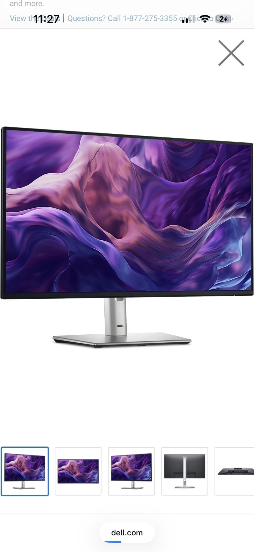 💻 Dell 24” Monitors (Model: P2425H) – Like New! — Dual