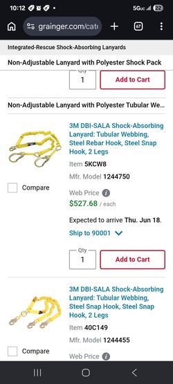 3m shock absorbing lanyard