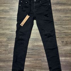 New Ksubi Van Winkle Skinny Leg Distressed Black Jeans Men’s Size 28