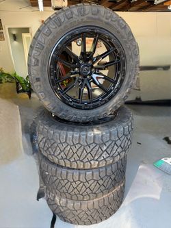 4 Fuel Rebel 6 Wheels with Nitto Ridge Grappler Tires