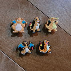 Lot Of 5 Croc Charms Charmander And Charizards