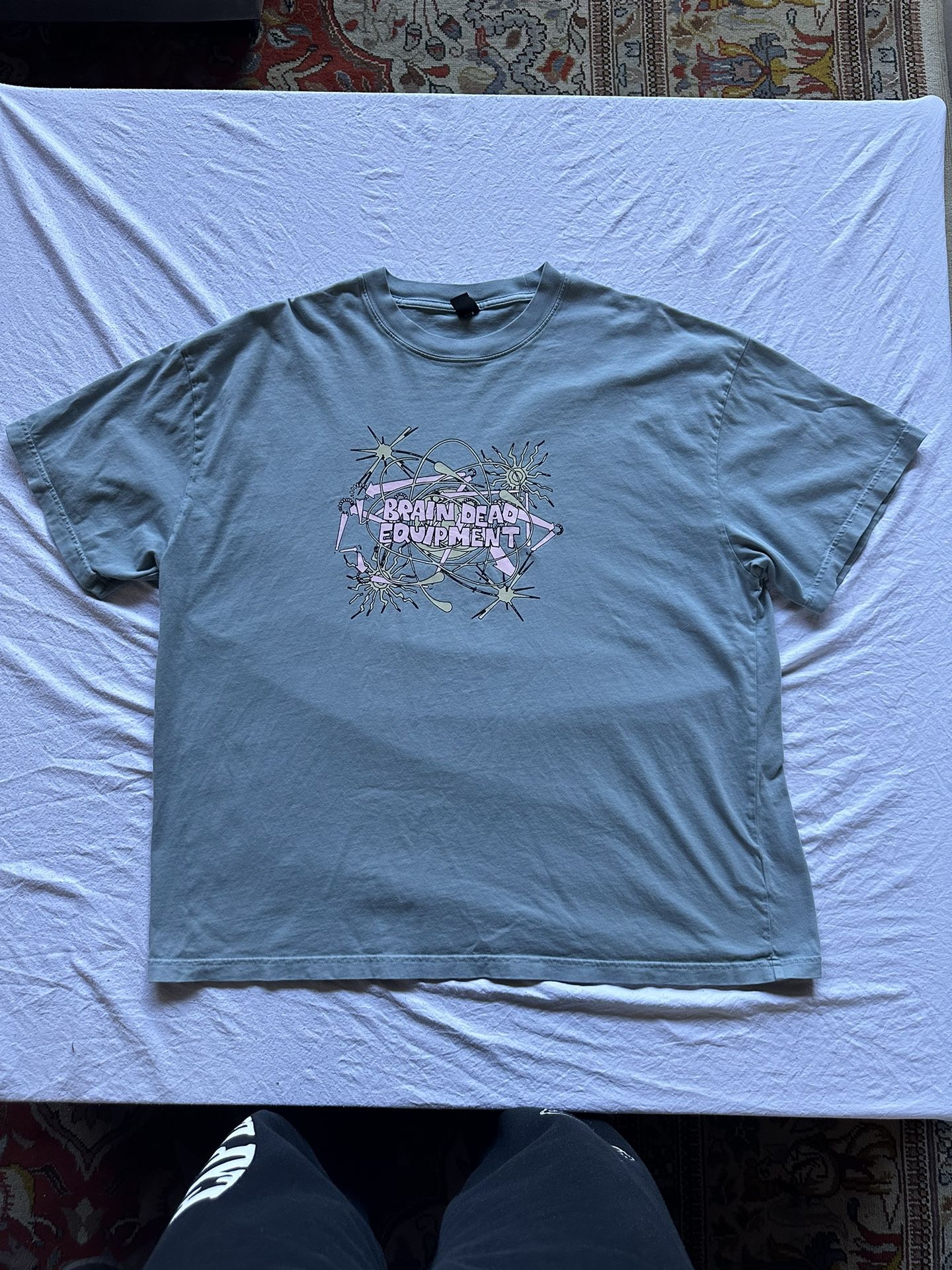 Brain Dead Equipment Chaos T-Shirt Grey Size XL