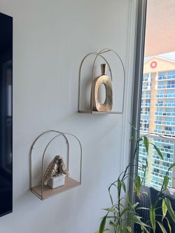 Set of 2 Modern Floating Wall Shelves