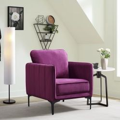 Velvet Purple Accent Chair
