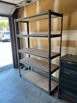 Metal storage shelving