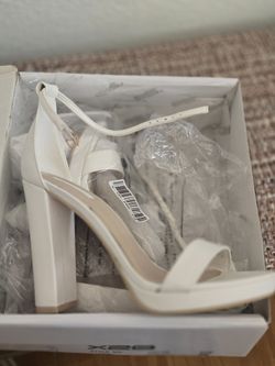 White Open Toe Heels