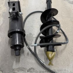 MACHPRO Chinese Mini Excavator Parts 8inch Hydraulic Auger Rotary Drill, With hose Small Mini Excavator Equipment Drilling For Digging,Drilling